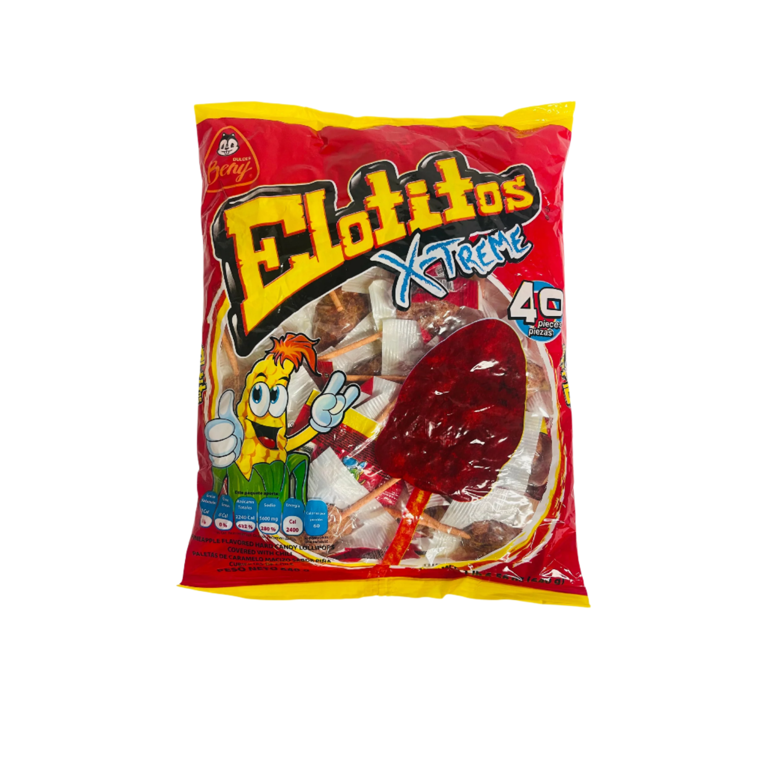 40 pack corn shaped spicy lollipop